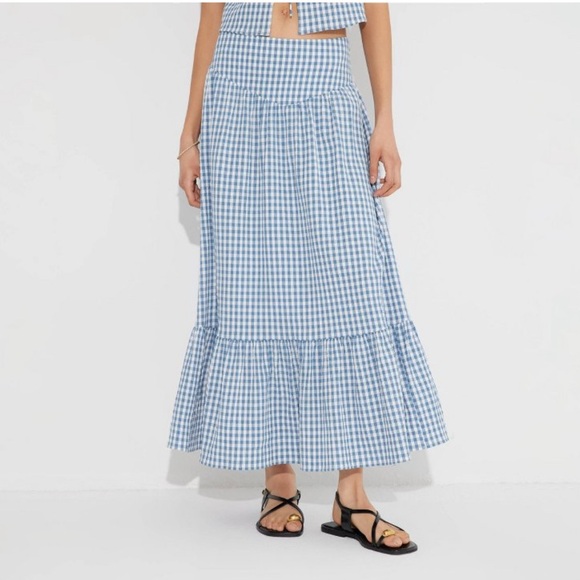 Wild Pony White And Blue Full Skirt main image 1